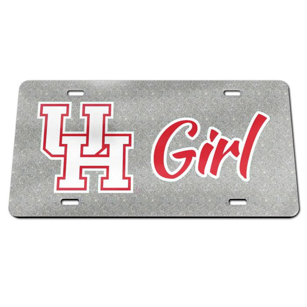 Wholesale-Houston Cougars GLITTER BACKGROUND Acrylic Classic License Plates