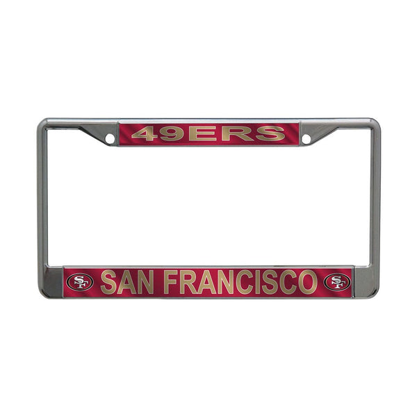 San Francisco 49ers METALLIC Lic Plt Frame S/L Printed