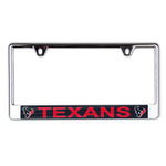 Houston Texans Lic Plate Frame B/O Printed