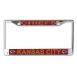 Kansas City Chiefs GLITTER Lic Plt Frame S/L Printed