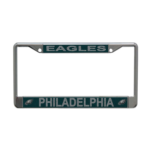 Philadelphia Eagles GLITTER Lic Plt Frame S/L Printed