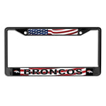 Denver Broncos PATRIOTIC Lic Plt Frame S/L Printed