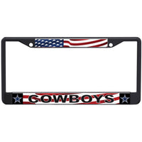 Dallas Cowboys PATRIOTIC Lic Plt Frame S/L Printed