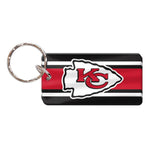 Kansas City Chiefs STRIPES Keychain Rectangle