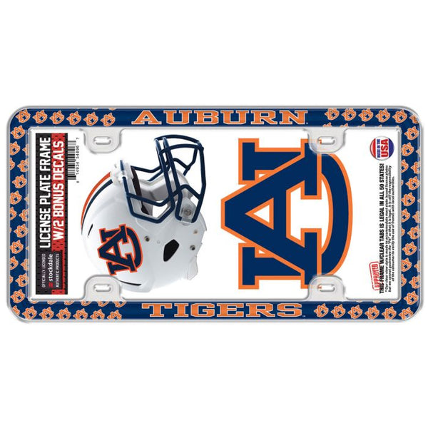 Wholesale-Auburn Tigers License Plate Thin Frame - Plastic w/Decal