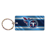 Tennessee Titans METALLIC STRIPES Keychain Rectangle