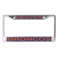Denver Broncos Lic Plt Frame S/L Printed