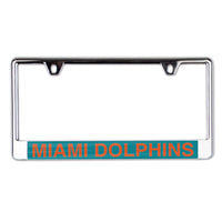 Miami Dolphins Lic Plate Frame B/O Printed