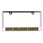 New Orleans Saints Lic Plate Frame B/O Printed