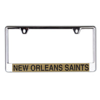 New Orleans Saints Lic Plate Frame B/O Printed