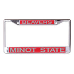 Wholesale-Minot State Beavers Lic Plt Frame S/L Printed