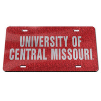 Wholesale-Central Missouri Mules GLITTER BACKGROUND Acrylic Classic License Plates