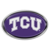 Wholesale-TCU Horned Frogs Chrome Metal Domed Emblem