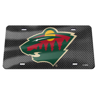 Minnesota Wild carbon Specialty Acrylic License Plate