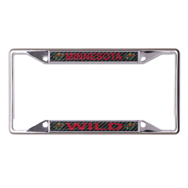 Minnesota Wild CARBON Lic Plt Frame S/S Printed