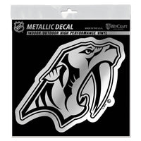 Nashville Predators Decal Metallic 6" x 6"