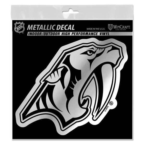 Nashville Predators Decal Metallic 6" x 6"
