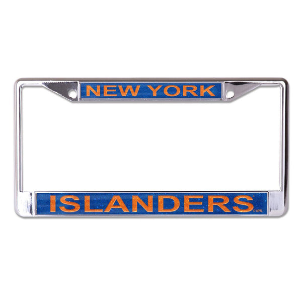 New York Islanders GLITTER Lic Plt Frame S/L Printed