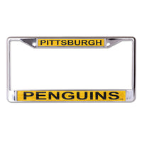 Pittsburgh Penguins GLITTER Lic Plt Frame S/L Printed