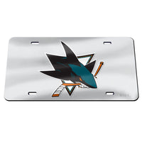 San Jose Sharks SILVER Specialty Acrylic License Plate