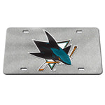 San Jose Sharks GLITTER Specialty Acrylic License Plate