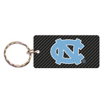 North Carolina Tar Heels CARBON Keychain Rectangle