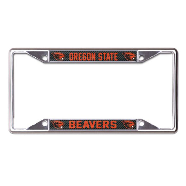 Wholesale-Oregon State Beavers CARBON Lic Plt Frame S/S Printed