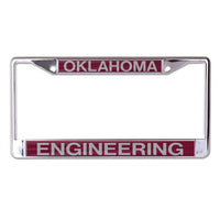 Wholesale-Oklahoma Sooners Egineering Lic Plt Frame S/L Printed