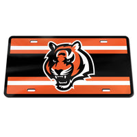 Cincinnati Bengals STRIPES Specialty Acrylic License Plate