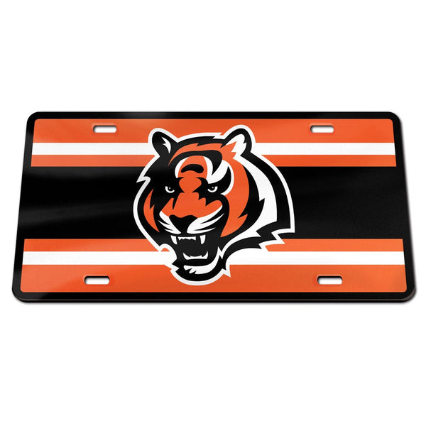 Cincinnati Bengals STRIPES Specialty Acrylic License Plate