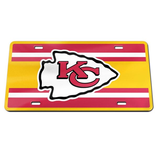 Kansas City Chiefs STRIPES Specialty Acrylic License Plate