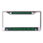 Vancouver Canucks CARBON Lic Plt Frame S/L Printed