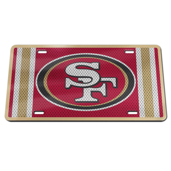 San Francisco 49ers JERSEY Specialty Acrylic License Plate