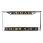 Vegas Golden Knights CARBON Lic Plt Frame S/L Printed