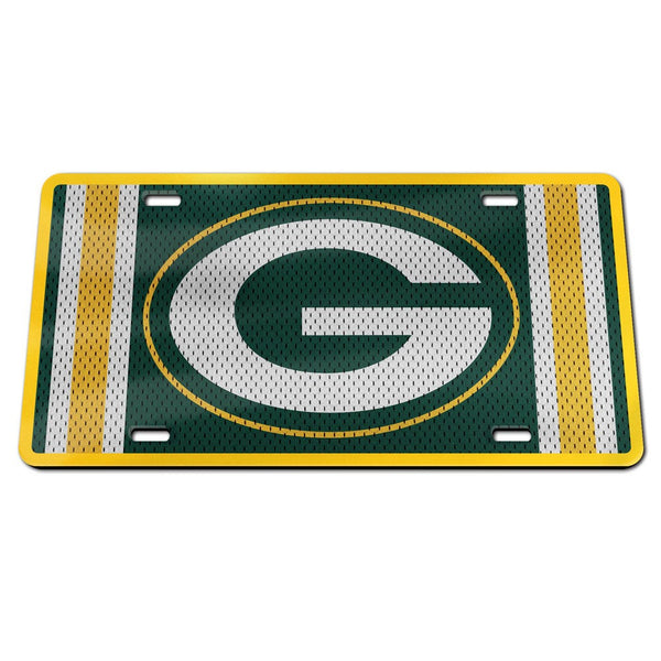 Green Bay Packers JERSEY Specialty Acrylic License Plate
