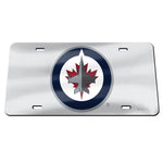 Winnipeg Jets SILVER Specialty Acrylic License Plate