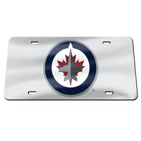 Winnipeg Jets SILVER Specialty Acrylic License Plate