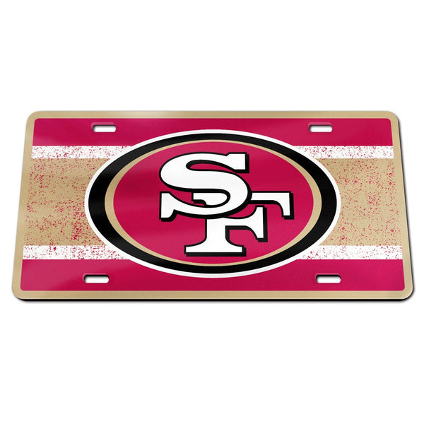 San Francisco 49ers VINTAGE Specialty Acrylic License Plate