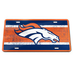 Denver Broncos VINTAGE Specialty Acrylic License Plate