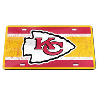 Kansas City Chiefs VINTAGE Specialty Acrylic License Plate