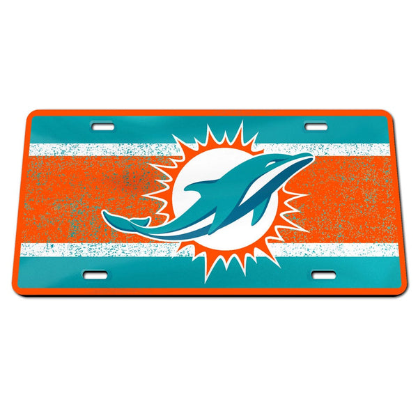 Miami Dolphins VINTAGE Specialty Acrylic License Plate