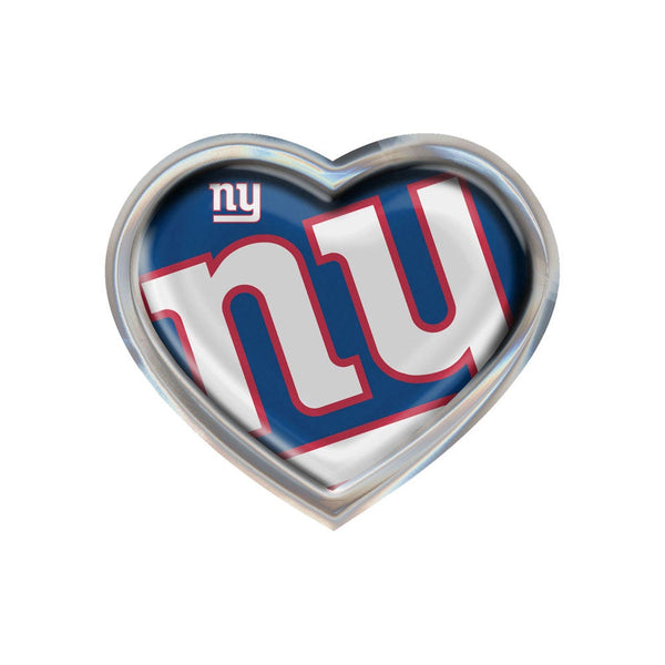 New York Giants MEGA Chrome Metal Domed Emblem HEART