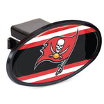 Tampa Bay Buccaneers STRIPES Oval 2" Hitch Receiver