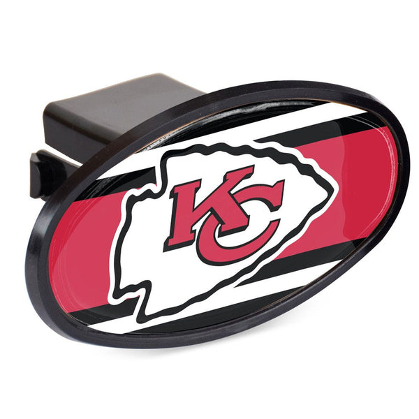 Kansas City Chiefs STRIPES Oval 2" Hitch Receiver