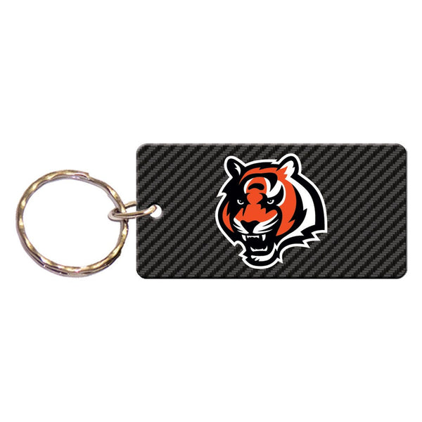 Cincinnati Bengals CARBON Keychain Rectangle
