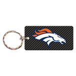 Denver Broncos CARBON Keychain Rectangle