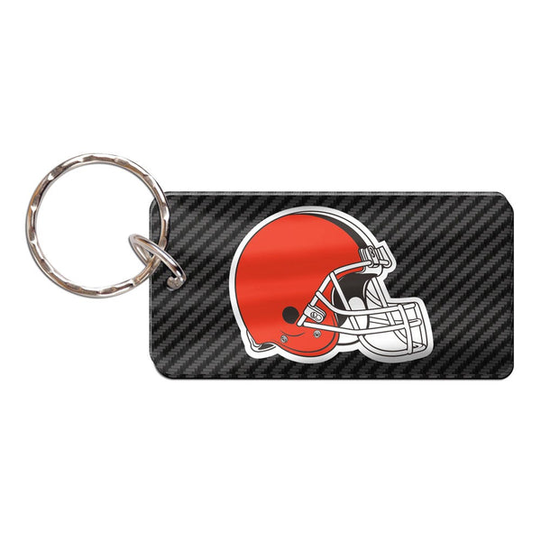 Cleveland Browns CARBON Keychain Rectangle