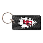Kansas City Chiefs CARBON Keychain Rectangle