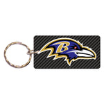 Baltimore Ravens CARBON Keychain Rectangle