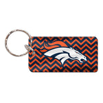 Denver Broncos CHEVRON Keychain Rectangle